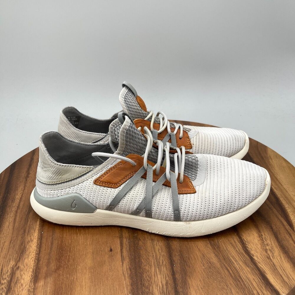 OluKai Mio Li Shoes Mens Size 9.5 Mist Gray Running Comfort Walking Sneakers